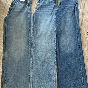 3 Pair H&M Size 6 Wide Leg Ultra High Waist Jeans